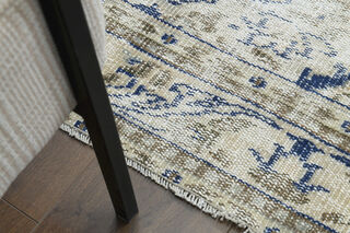 Navy Vintage Turkish Oushak Rug - Thumbnail