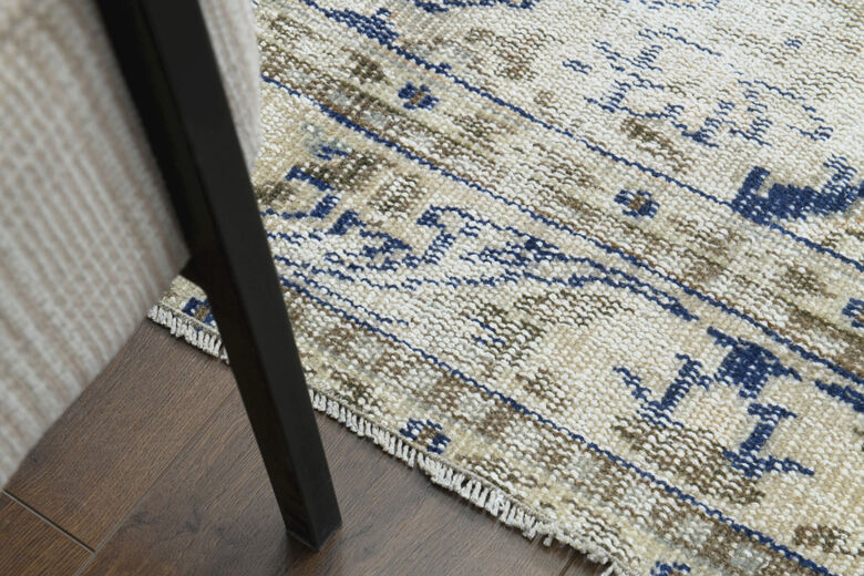 Navy Vintage Turkish Oushak Rug