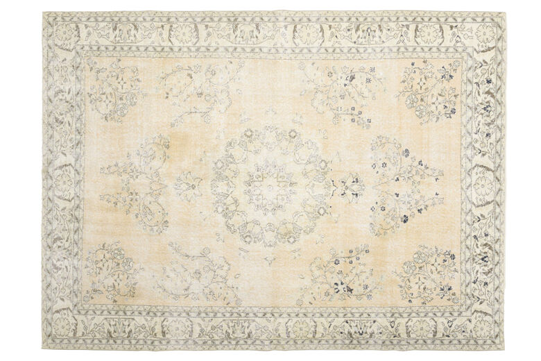 Neutral Large Turkish Vintage Rug