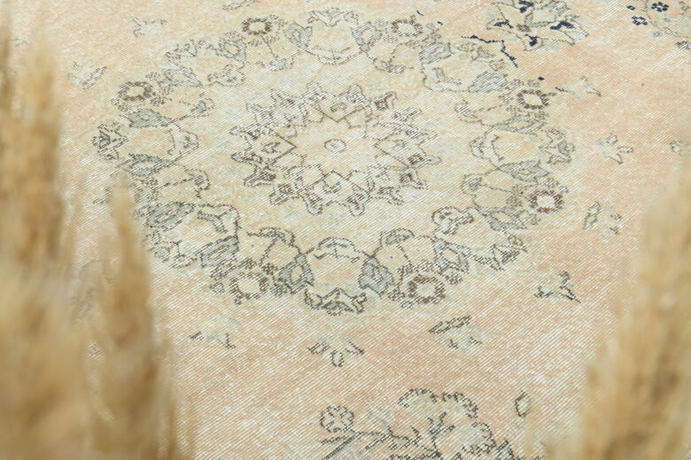 Neutral Large Turkish Vintage Rug