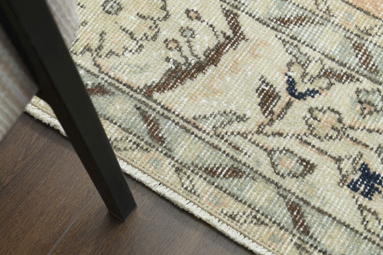 Neutral Large Turkish Vintage Rug