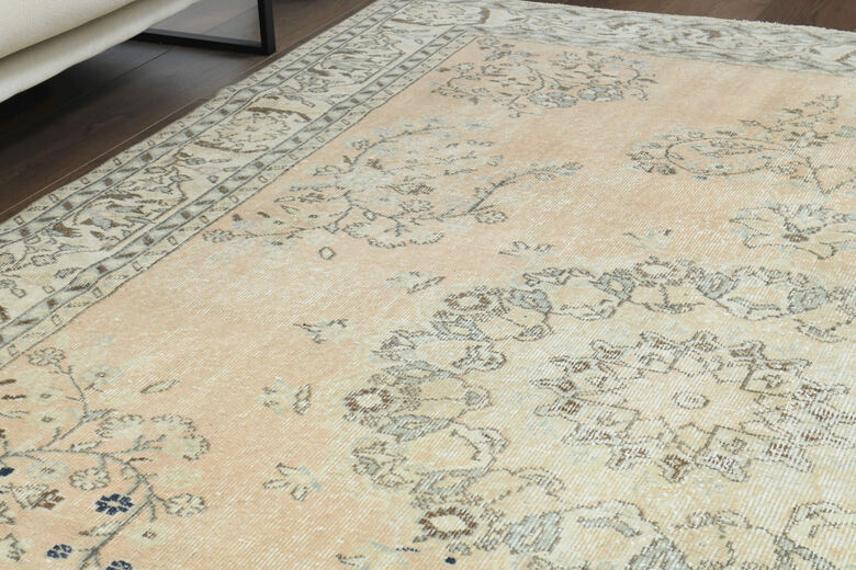 Neutral Large Turkish Vintage Rug