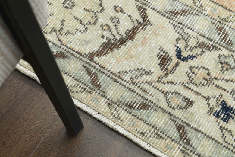 Neutral Anatolian Turkish Vintage Rug