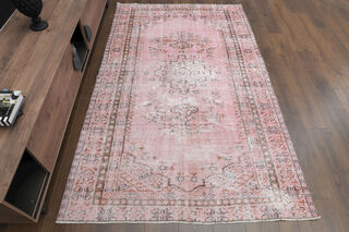  Large Vintage Oushak Rug - Thumbnail