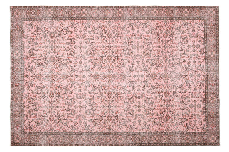 Floral Vintage Turkish Hereke Rug