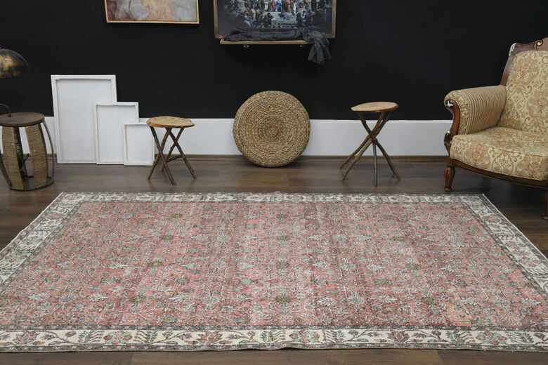 Handmade Vintage Large Area Rug