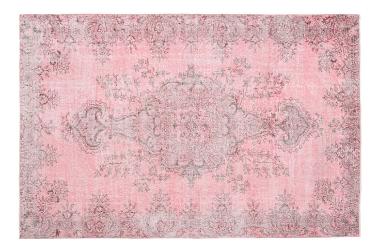 Vintage Turkish Anatolian Pink Rug