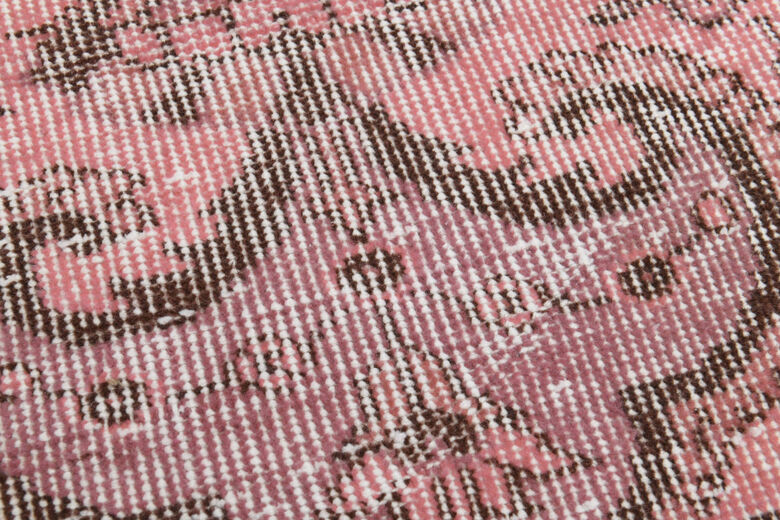Vintage Turkish Anatolian Pink Rug