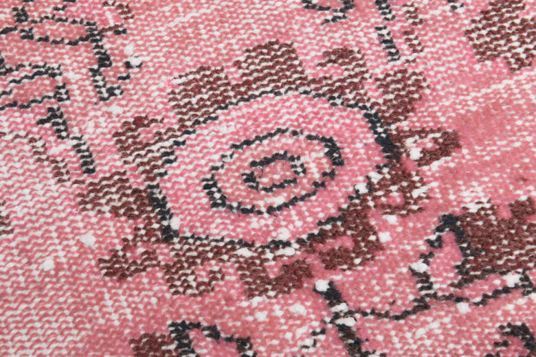 Unique Turkish Vintage Anatolian Pink Rug