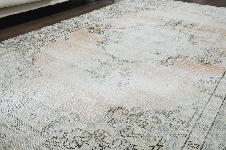 Faded Orange Area Rug