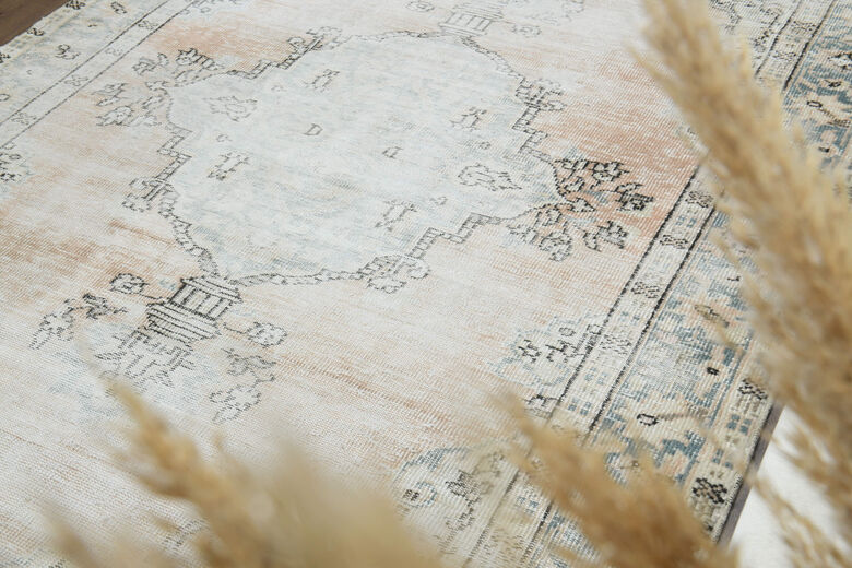Faded Orange Area Anatolian Rug