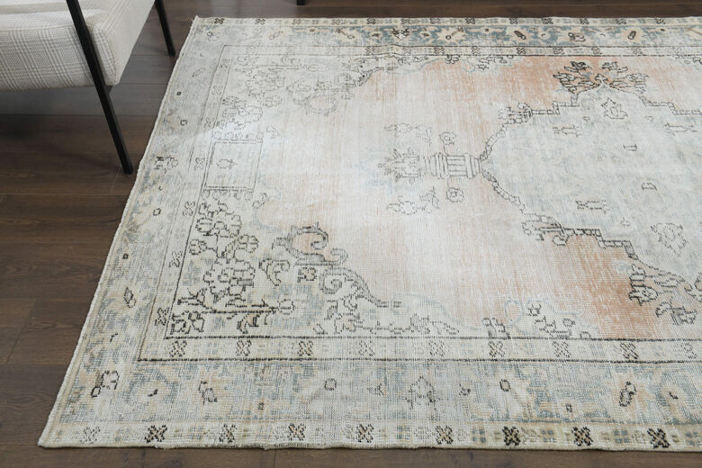 Faded Orange Area Anatolian Rug