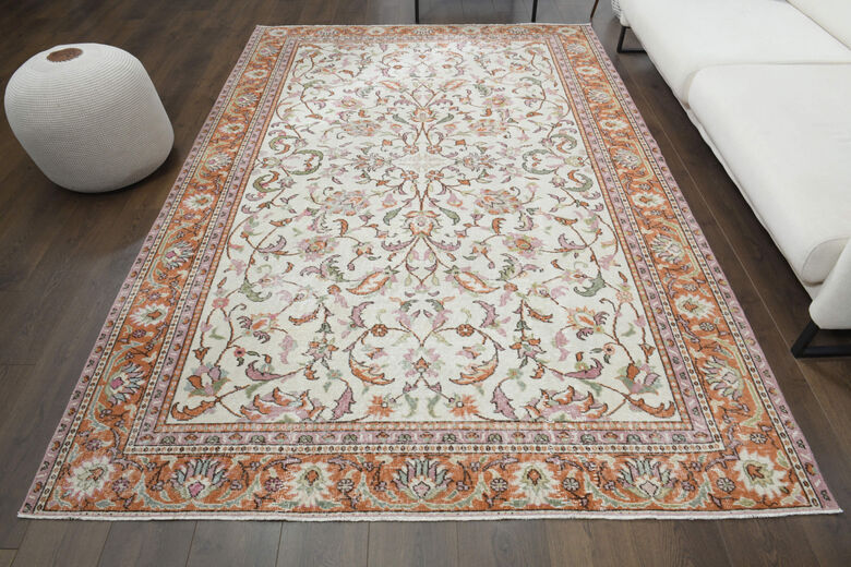 Handmade Vintage Large Area Rug