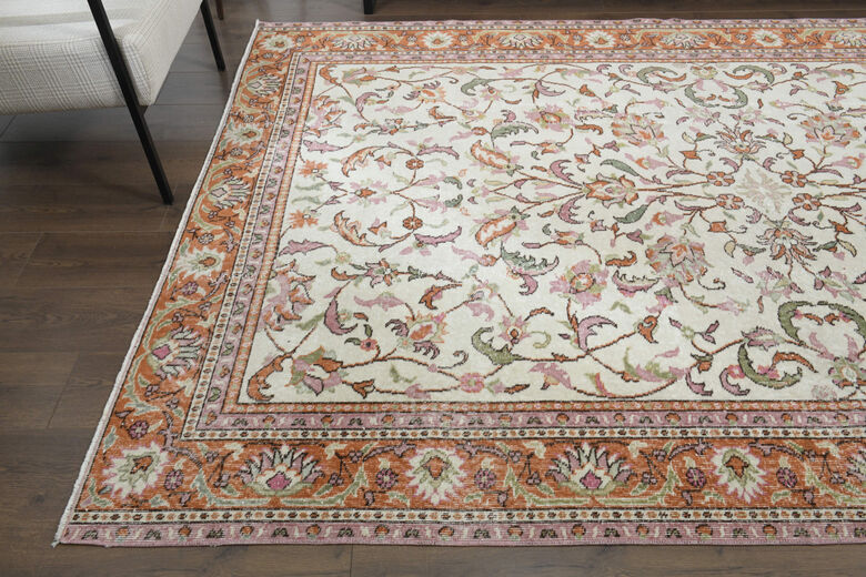 Handmade Vintage Large Area Rug