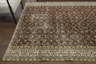 Antique Brown Beige Rug - Thumbnail