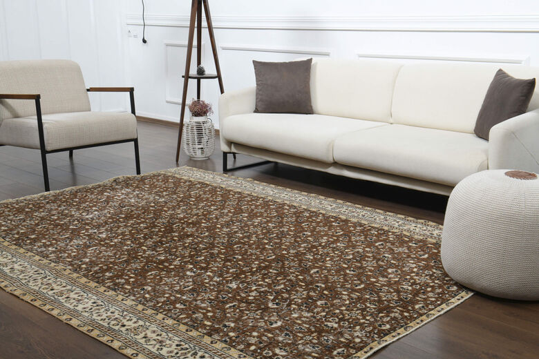 Antique Brown Beige Rug