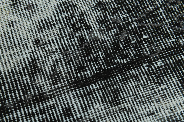 Distressed Black Gray Anatolian Rug