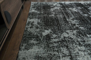 Distressed Black Gray Anatolian Rug - Thumbnail