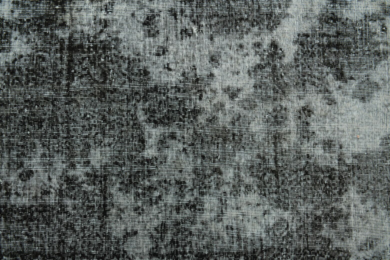 Distressed Black Gray Anatolian Rug