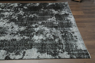Distressed Black Gray Anatolian Rug - Thumbnail