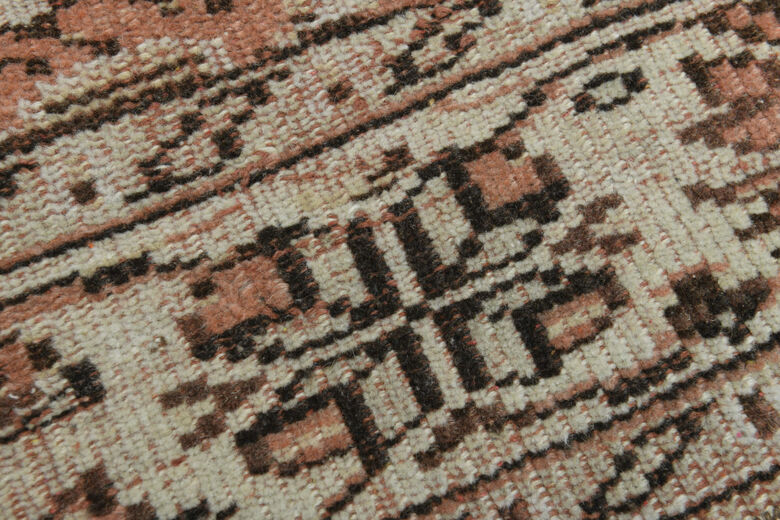 Handmade Orange Beige Rug