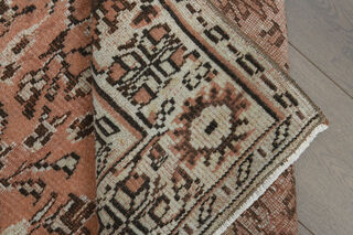 Handmade Orange Beige Rug - Thumbnail