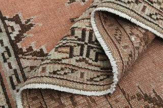 Handmade Orange Beige Rug - Thumbnail