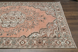 Handmade Orange Beige Rug - Thumbnail