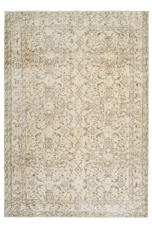 Floral Beige Brown Rug