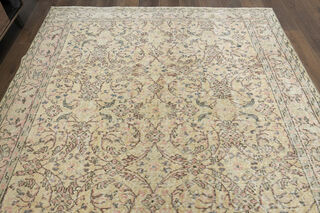 Floral Beige Brown Rug - Thumbnail