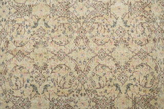 Floral Beige Brown Rug - Thumbnail