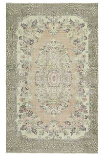Handmade Orange Green Anatolian Rug - Thumbnail