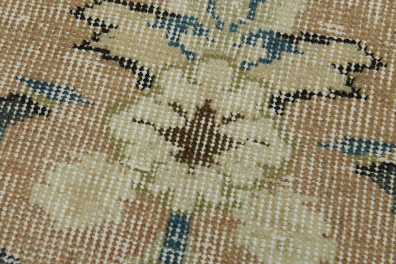 Handmade Orange Green Anatolian Rug