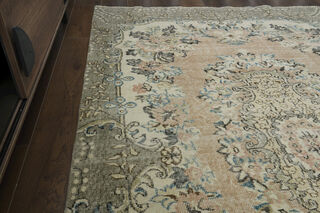 Handmade Orange Green Anatolian Rug - Thumbnail