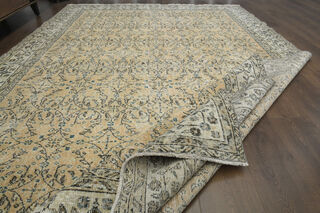 Antique Brown Beige Rug - Thumbnail