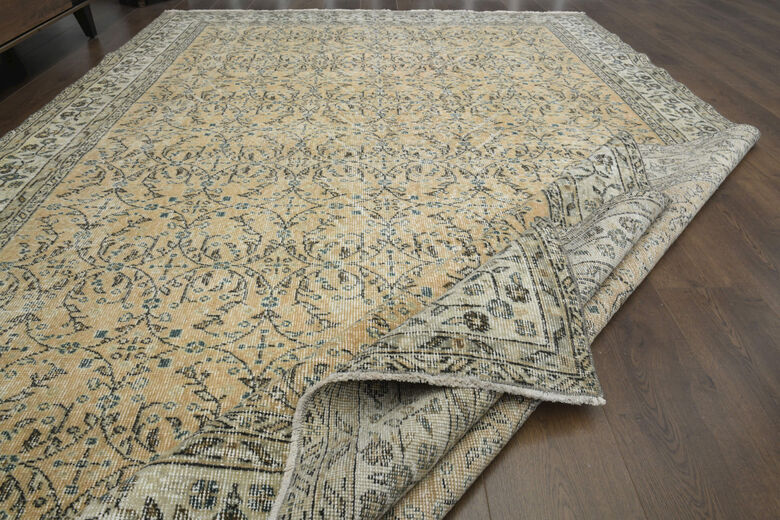 Antique Brown Beige Hereke Rug