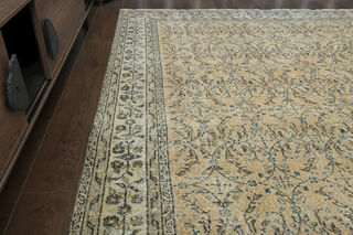 Antique Brown Beige Rug - Thumbnail