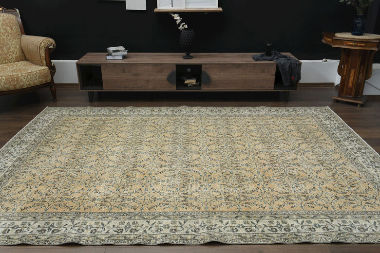 Antique Brown Beige Hereke Rug