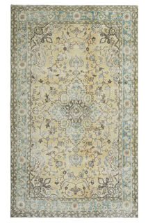 Green Blue Vintage Anatolian Rug - Thumbnail