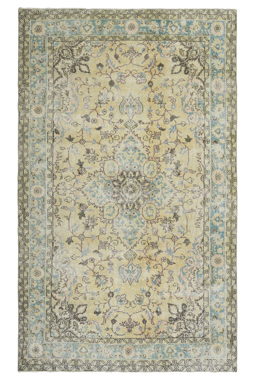 Green Blue Vintage Anatolian Rug