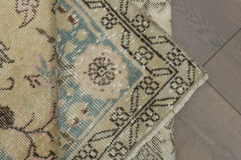 Green Blue Vintage Anatolian Rug