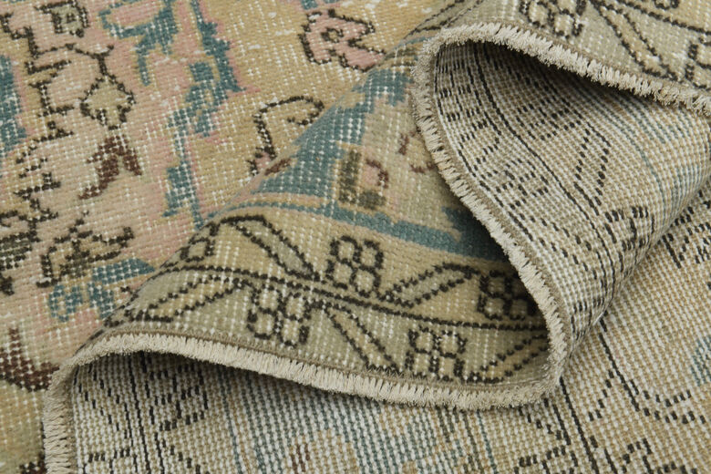 Green Blue Vintage Anatolian Rug
