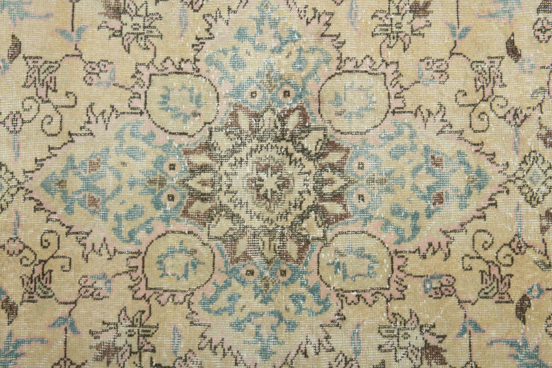Green Blue Vintage Anatolian Rug