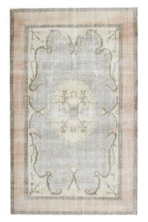 Faded Orange Beige Anatolian Rug - Thumbnail
