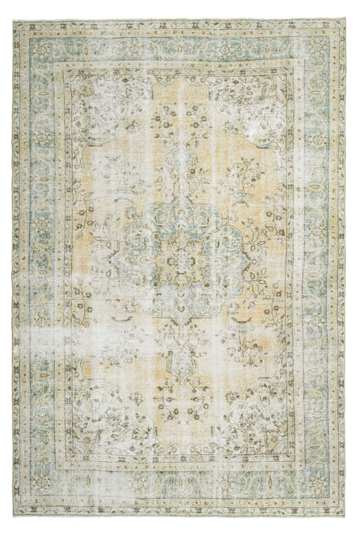 Faded Yellow Green Rug