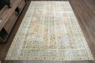 Faded Yellow Green Rug - Thumbnail