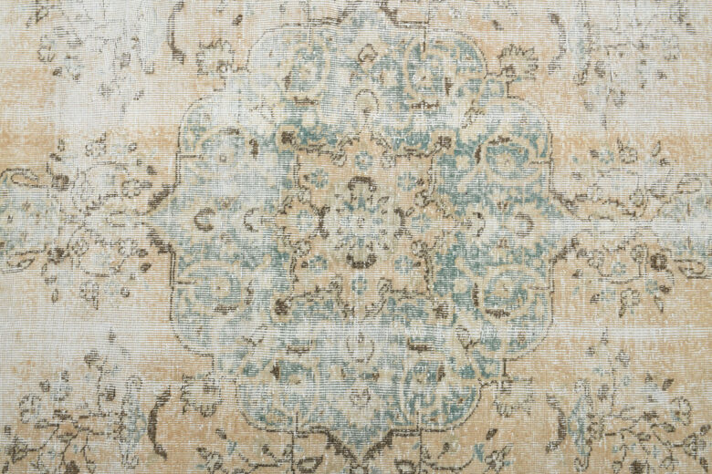 Faded Yellow Green Rug