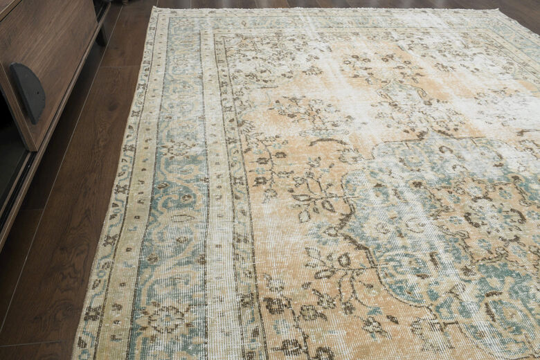 Faded Yellow Green Rug