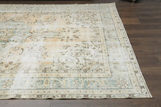 Faded Yellow Green Rug - Thumbnail