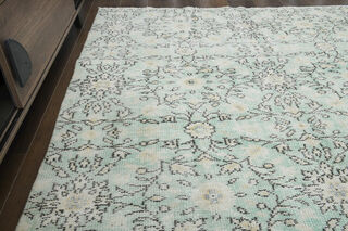 Handmade Green Rug - Thumbnail